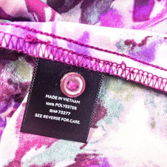 NWT Simply Vera Wang Silky Violet Florals Blouse Sz XS - Picture 8 of 10